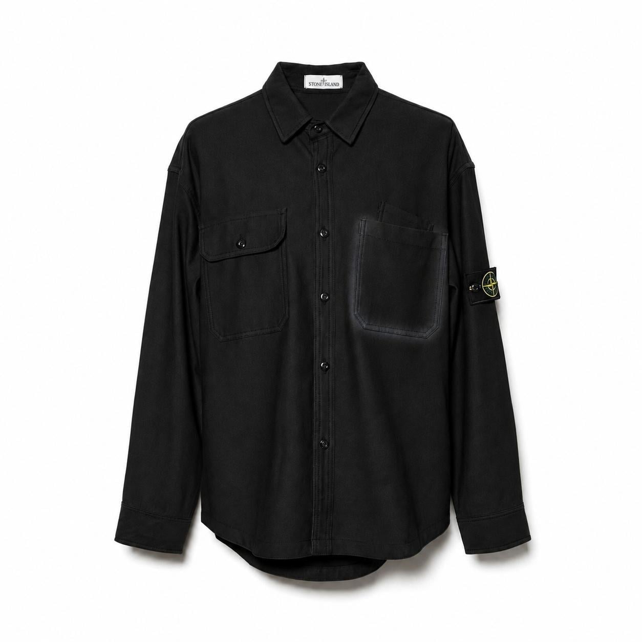 Рубашка мужская в стиле Stone Island Stretch Velvet Overshirt M Черный (SI11004.1M) Рубашка мужская в стиле Stone Island Stretch Velvet Overshirt M Черный (SI11004.1M)
