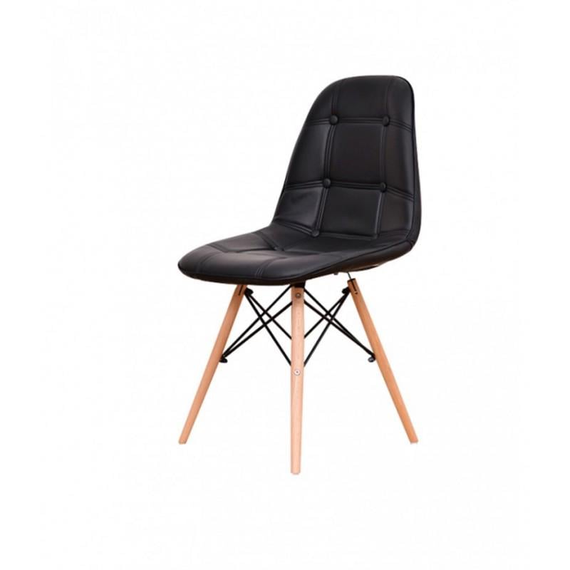 Стул EAMES 46x54x81 см эко-кожа Черный (400)