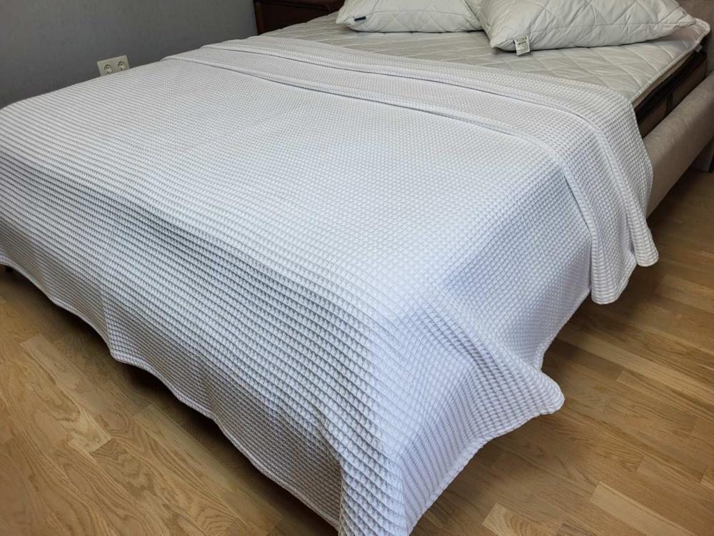 Покрывало Пике Сота 140x220 см Белый (11078) - фото 2 Покрывало Пике Сота 140x220 см Белый (11078) - фото 2