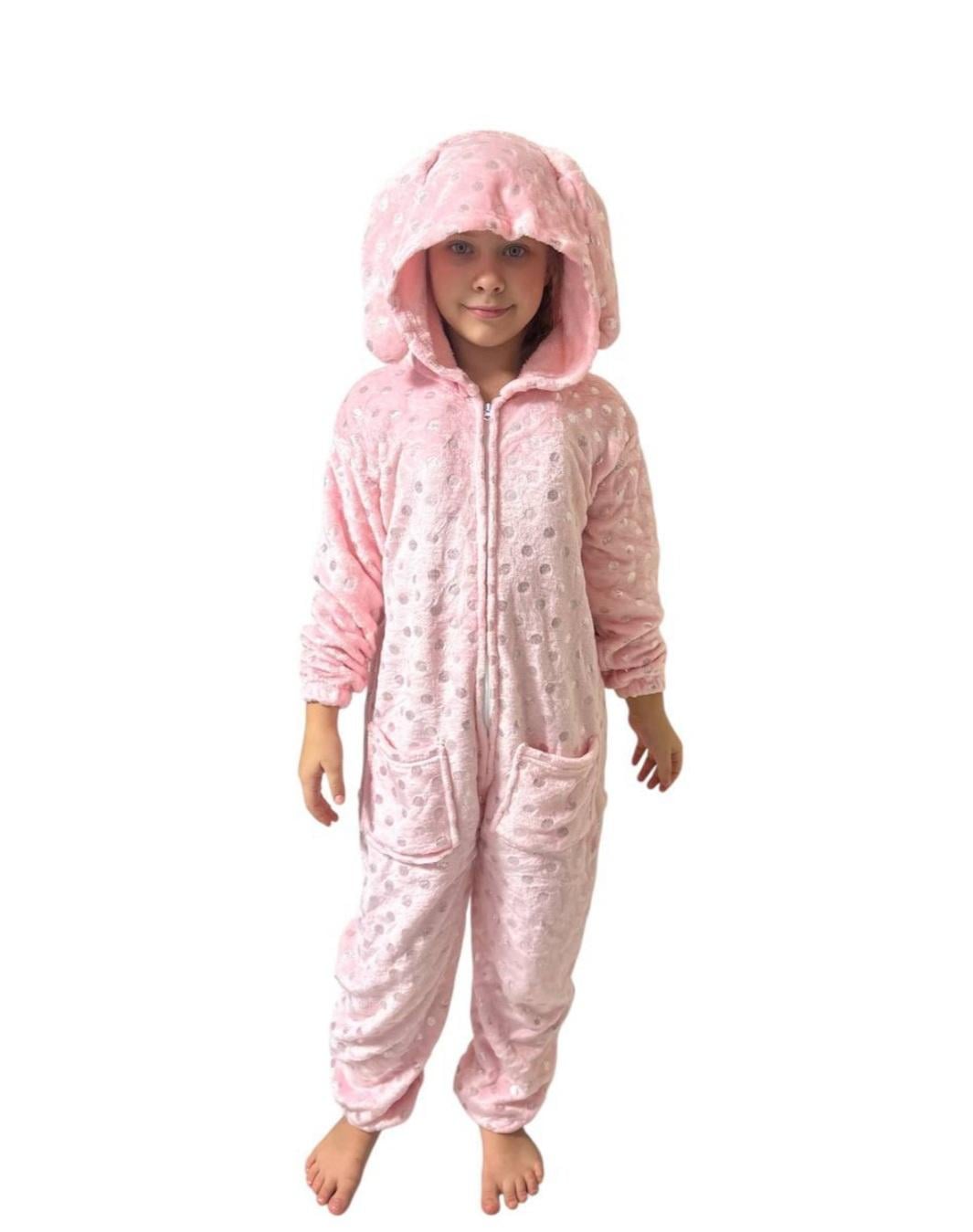 Кигуруми детский Зайчик 110 см Розовый