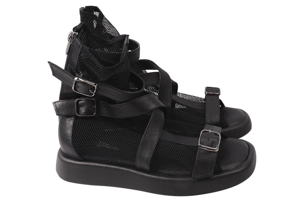 Босоножки женские Molly Bessa из кожи р. 38 Черный (265-21LBC)