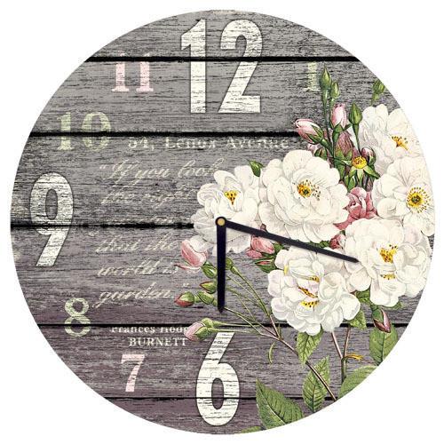 Часы настенные круглые Presentville Цветы 36 см (CHR O 15M034)