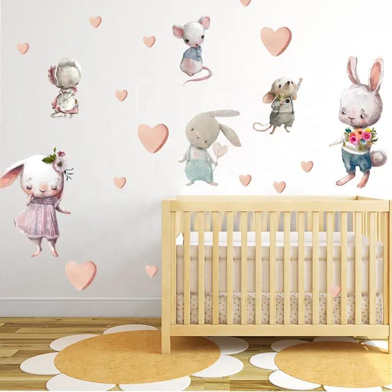 Набір вінілових наклейок Зайчики та мишенята декоративні в дитячу кімнату 2 полотна 30х90 см - фото 3 Набір вінілових наклейок Зайчики та мишенята декоративні в дитячу кімнату 2 полотна 30х90 см - фото 3
