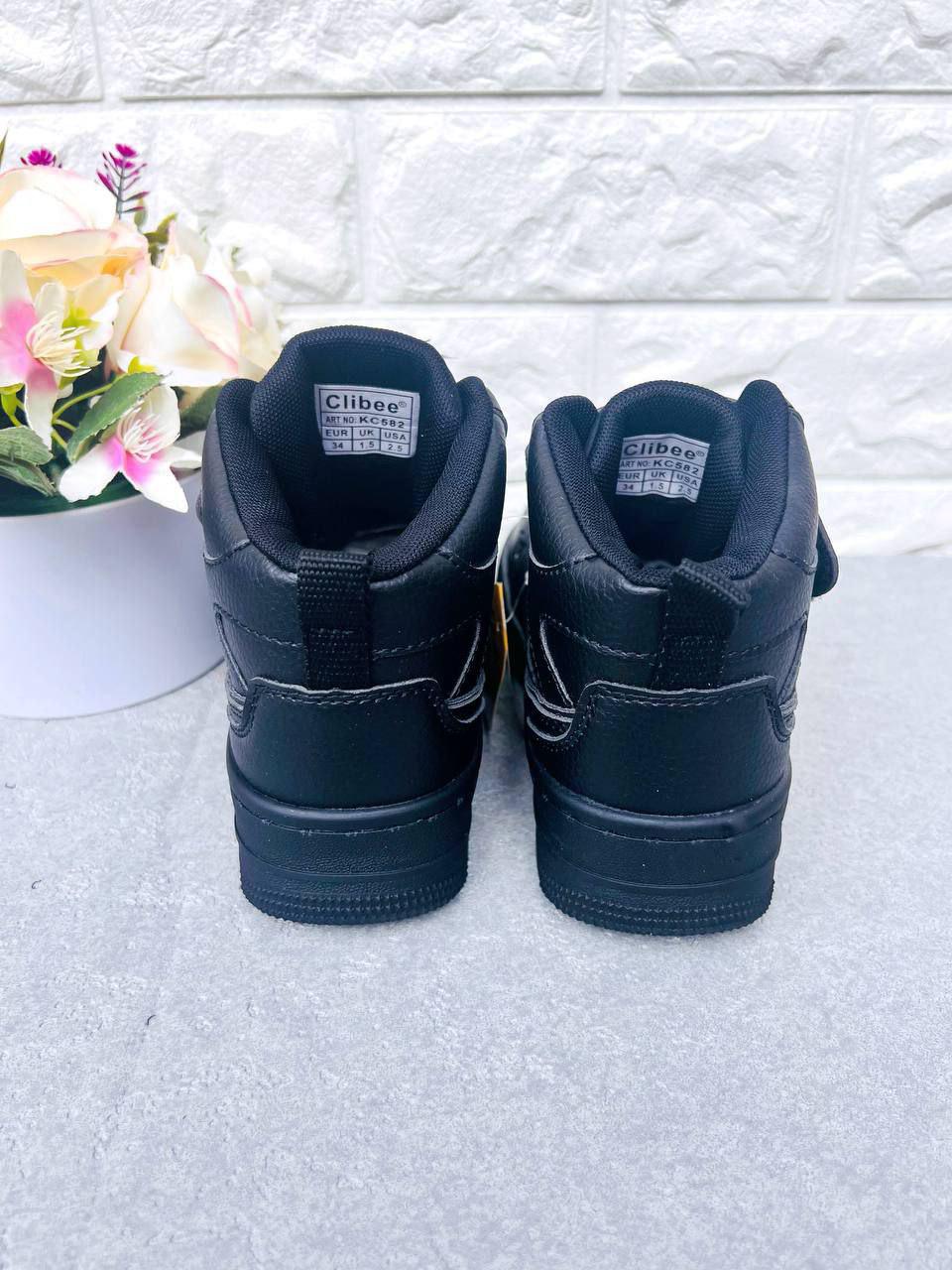 Кросівки-хайтопи унісекс Clibee 1852 р. 37 23,5 см Чорний - фото 3