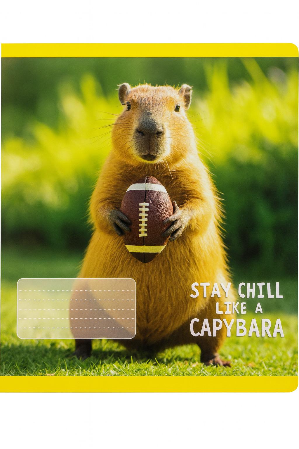 Тетрадь ученическая Capybara 24 л. в клетку (ТА51307) Тетрадь ученическая Capybara 24 л. в клетку (ТА51307)