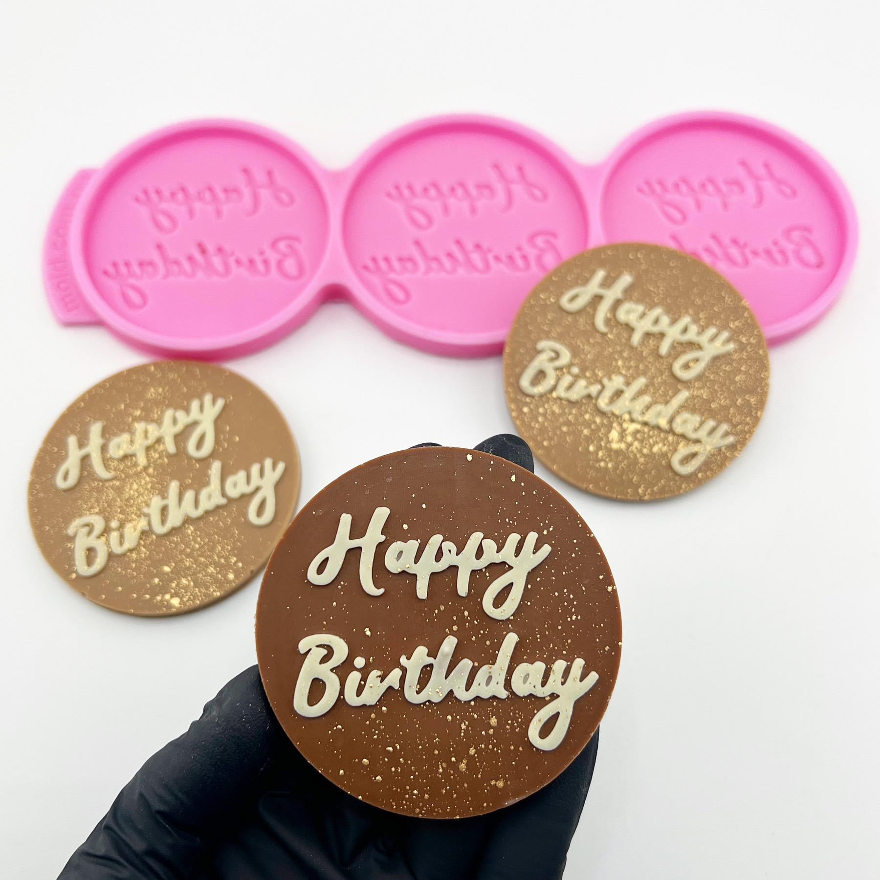 Молд силиконовый Orehova "Happy Birthday" круглый (9260)