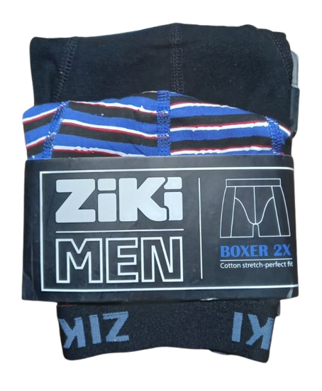 Набор трусов-боксеров мужских Ziki MEN полоска 2 шт. XS Черный/Синий (2645)