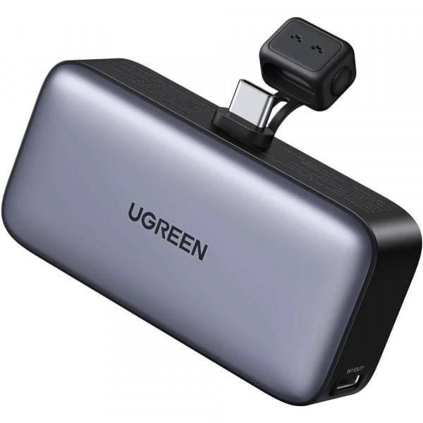 Повербанк UGREEN PB503 Type-C In/Out with build-in Type-C connector 5000 mAh 22,5W Grey (35338)