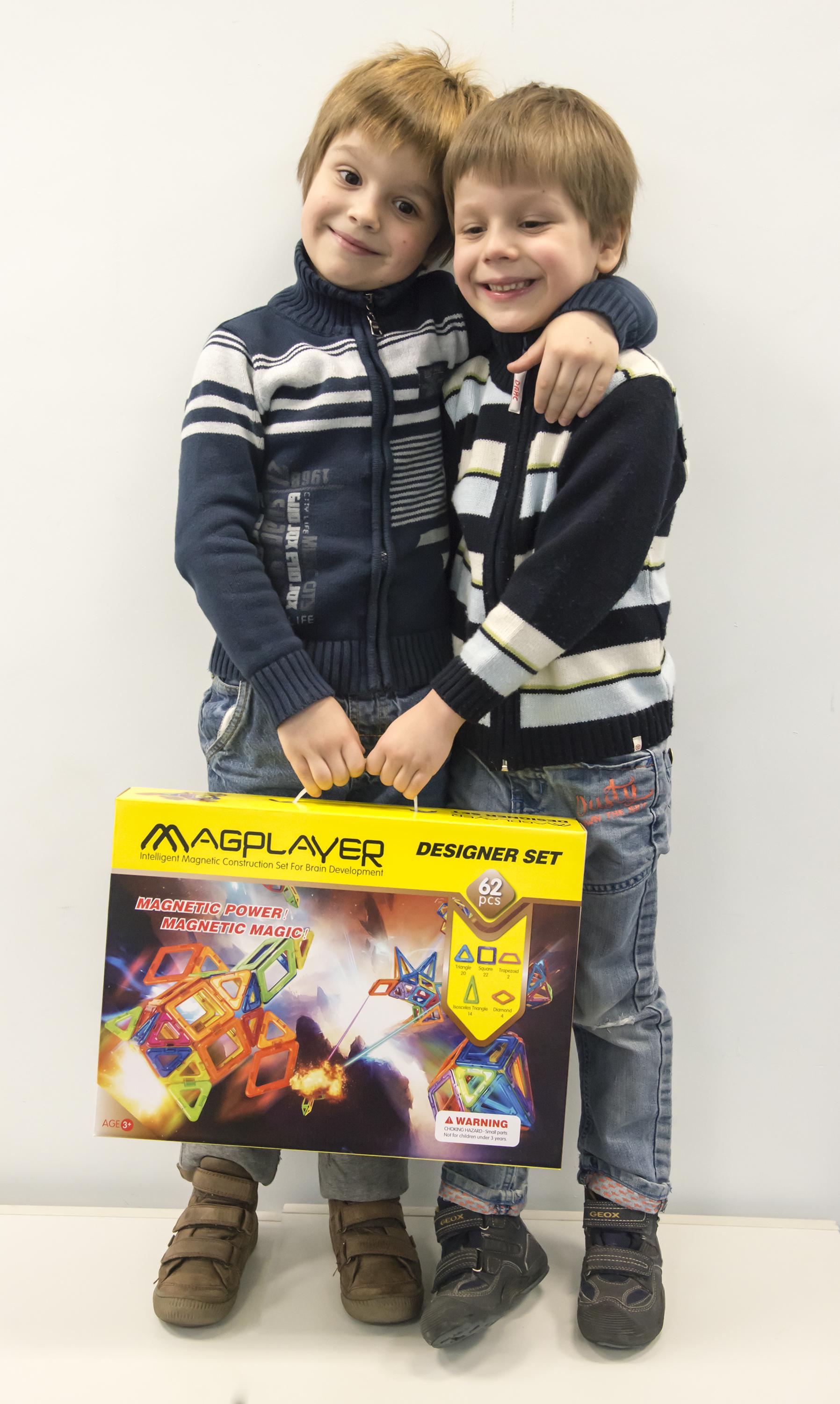 Конструктор магнітний MagPlayer 62 пр. (MPB-62) - фото 5