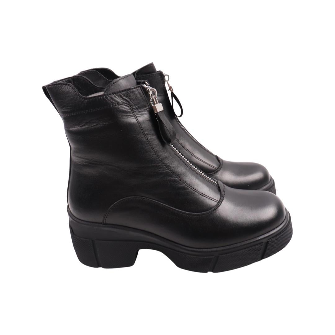 Ботинки женские Aquamarin из кожи р. 39 Черный (2199-23ZHC)