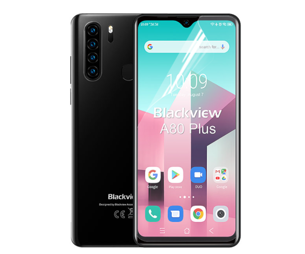Противоударная гидрогелевая пленка Hydrogel Film для Blackview A80 Plus Transparent