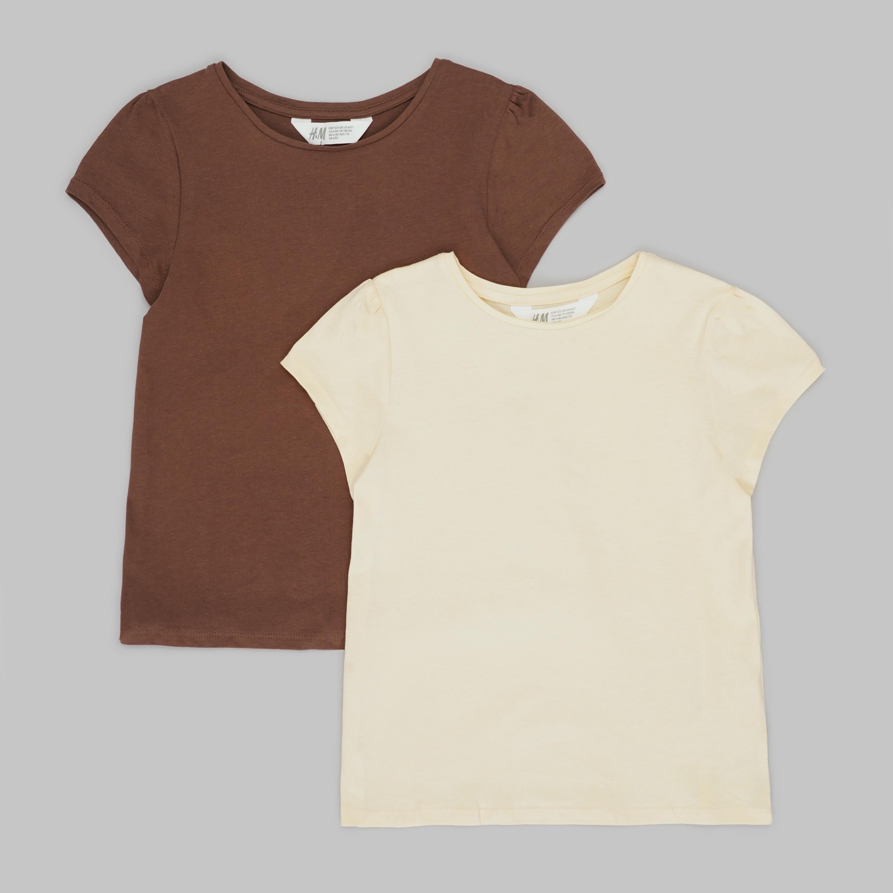 Футболка H&M 2 шт. 122-128 см Жовтий/Коричневий (A26121014772) Футболка H&M 2 шт. 122-128 см Жовтий/Коричневий (A26121014772)