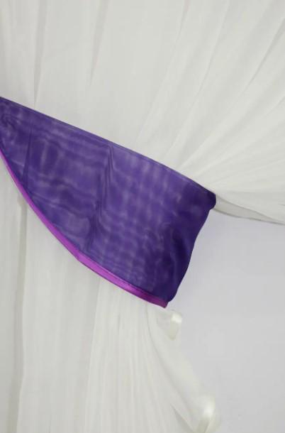 Занавеска на кухню/балкон шифон 280х170 см Фиолетовый/Молочный (076к) - фото 3 Занавеска на кухню/балкон шифон 280х170 см Фиолетовый/Молочный (076к) - фото 3