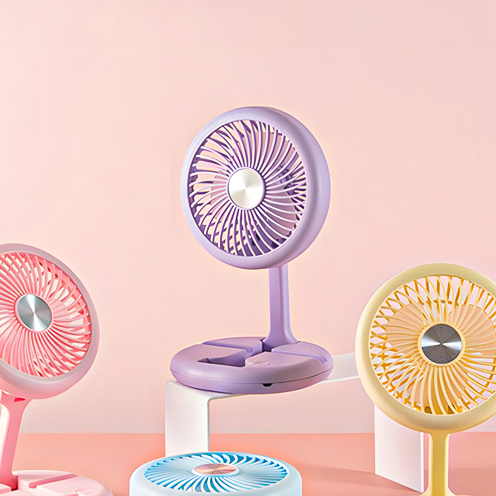 Вентилятор портативний настільний на акумуляторі 400 мАг USB 2 режими тримач для телефону Бузковий (27432467) - фото 4 Вентилятор портативний настільний на акумуляторі 400 мАг USB 2 режими тримач для телефону Бузковий (27432467) - фото 4