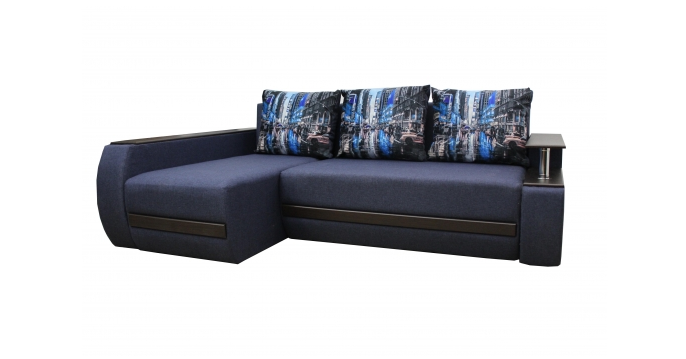 Диван кутовий ортопедичний Garnitur.plus Граф Синій (DP-807)