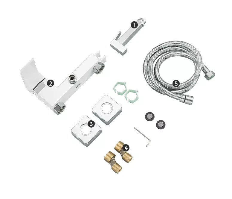 Гигиенический душ со смесителем Gappo G2007-8 Белый/Хром (G2007-8) - фото 4 Гигиенический душ со смесителем Gappo G2007-8 Белый/Хром (G2007-8) - фото 4