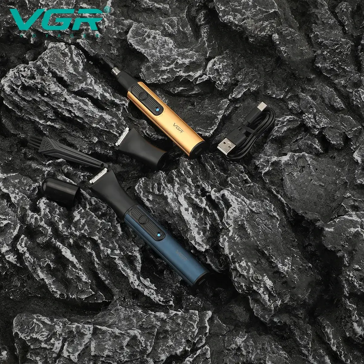 Тример чоловічий акумуляторний VGR V-626 2в1 Золотий (V-626) - фото 5 Тример чоловічий акумуляторний VGR V-626 2в1 Золотий (V-626) - фото 5