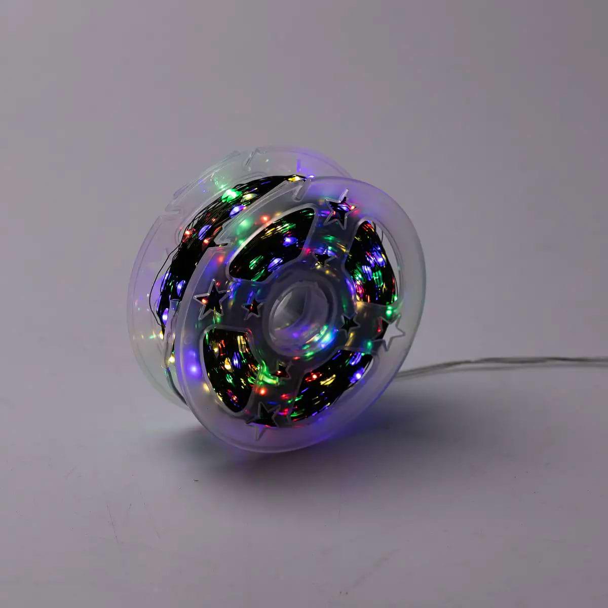 Гірлянда-роса на пульті на 1000 LED світлодіодів крапля зелений провід 100 м Різнокольоровий (5353) - фото 11