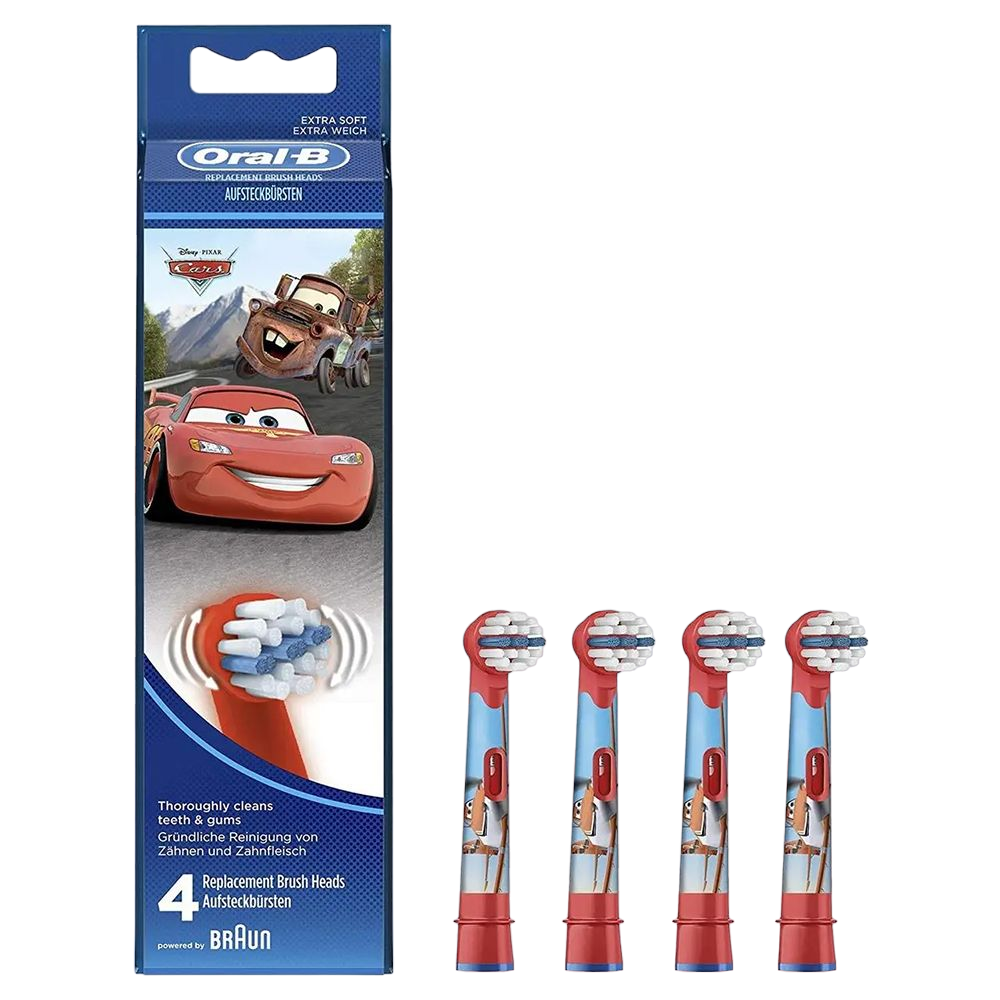 Набір дитячих зубних насадок Oral-B Kids Cars 4 шт. (Е-01535)