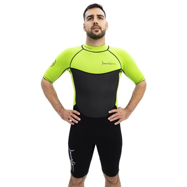 Гидрокостюм для серфинга Marlin TROPIC SHORTY MAN 3 мм XL Lime/Black (16210948)