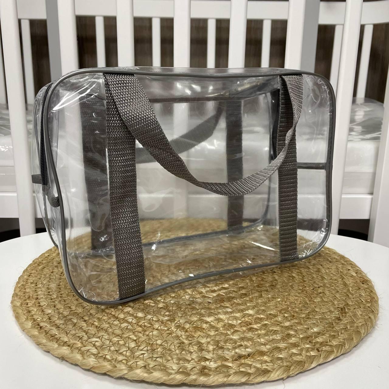 Сумка в роддом с усиленными ручками S 31х21х14 см Серый (1833113253)