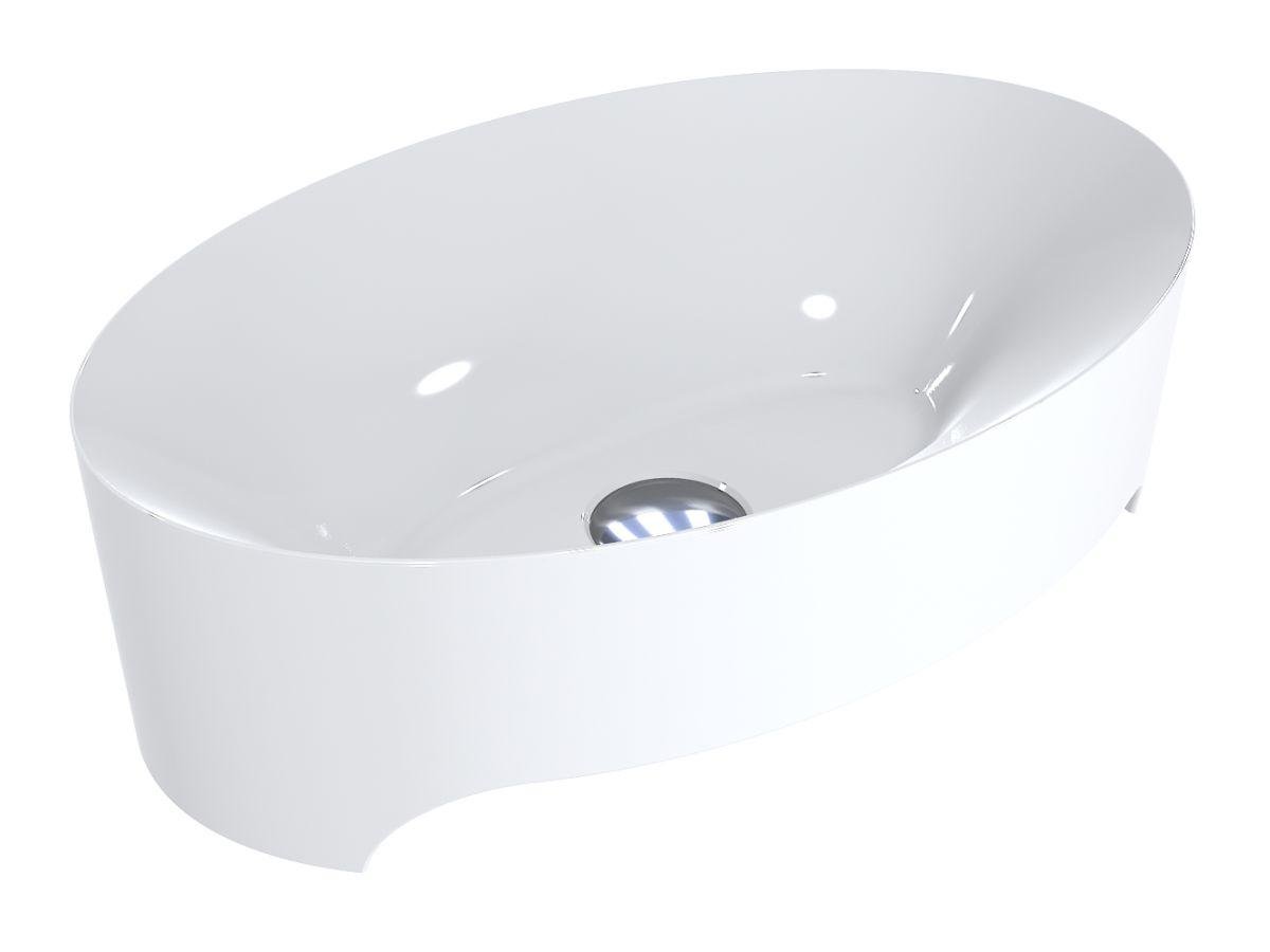 Умывальник Miraggio EVORA с литого мрамора глянцевый Белый (83901)