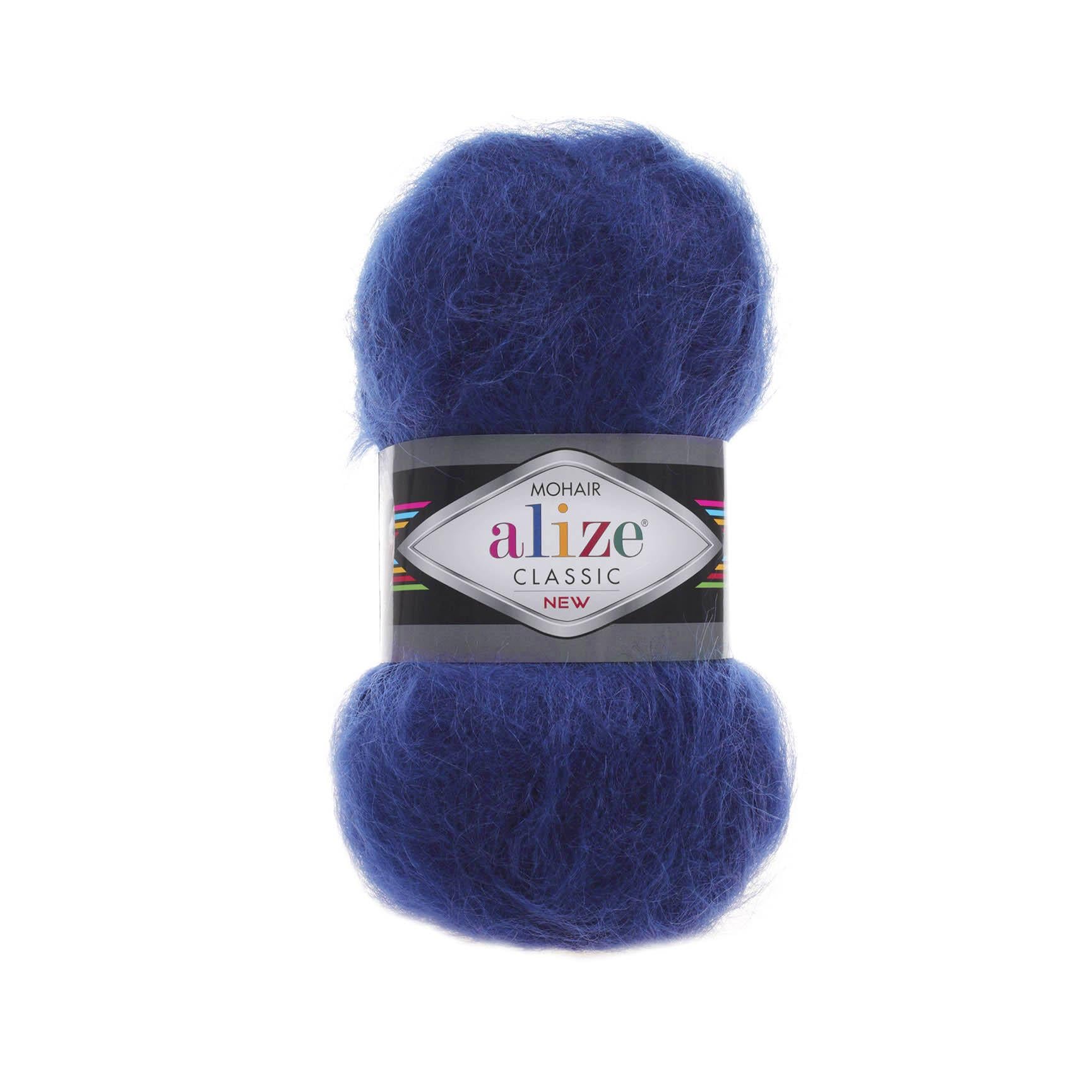Пряжа Alize Mohair Classic 409 Синий (6514)
