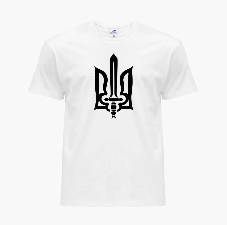 Футболка мужская "Трезубец" S Белый (9223-3730)