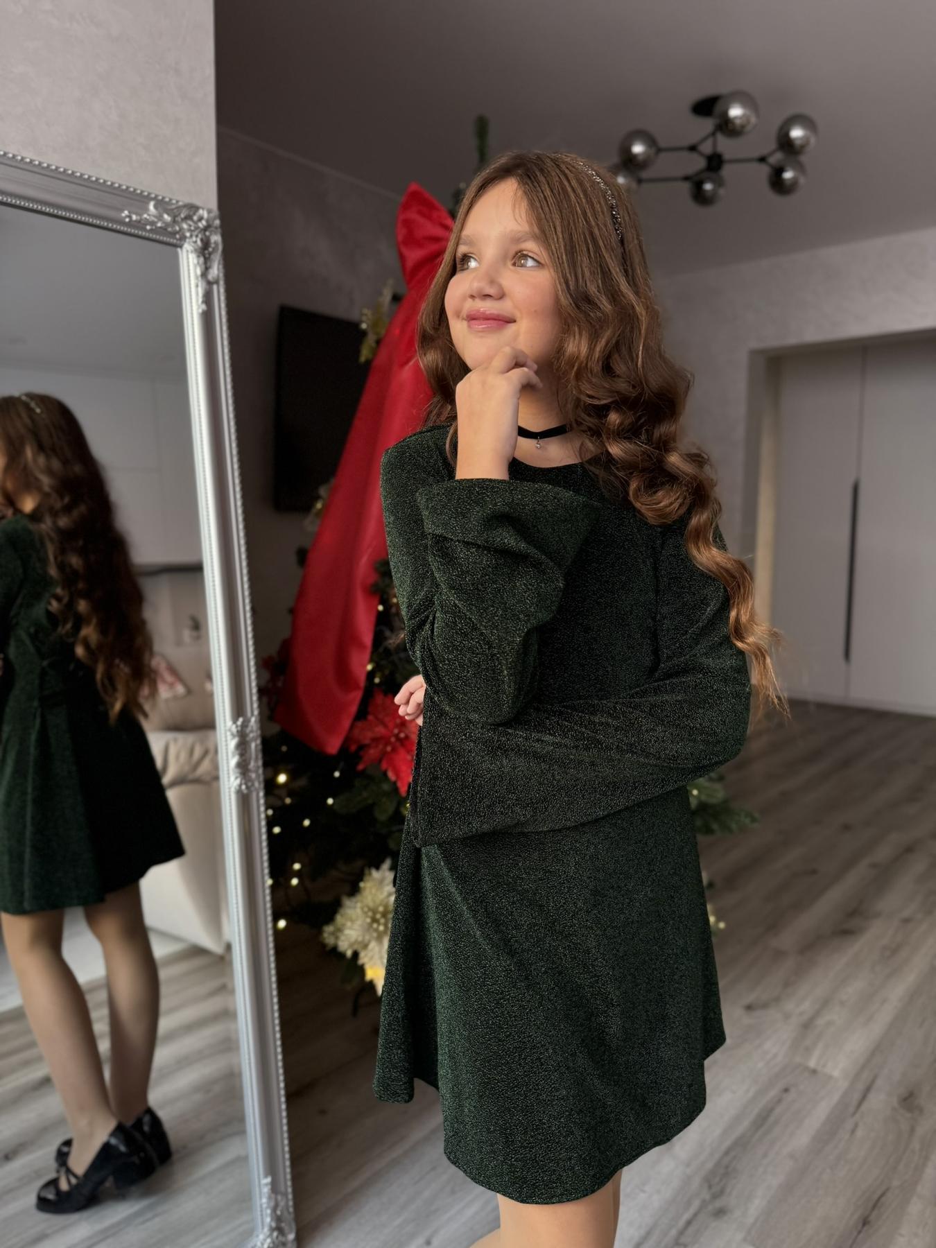 Сукня блискуча підліткова з люрексу IRmAS 1325 164 см Смарагдовий - фото 6