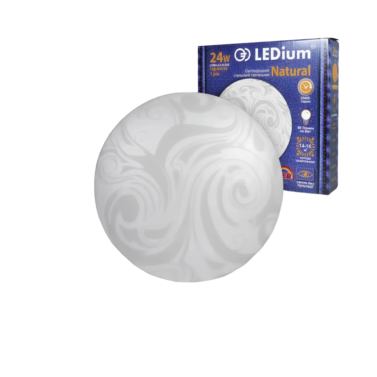 Світильник світлодіодний Natural LEDium 24 Вт 5000К (15223)