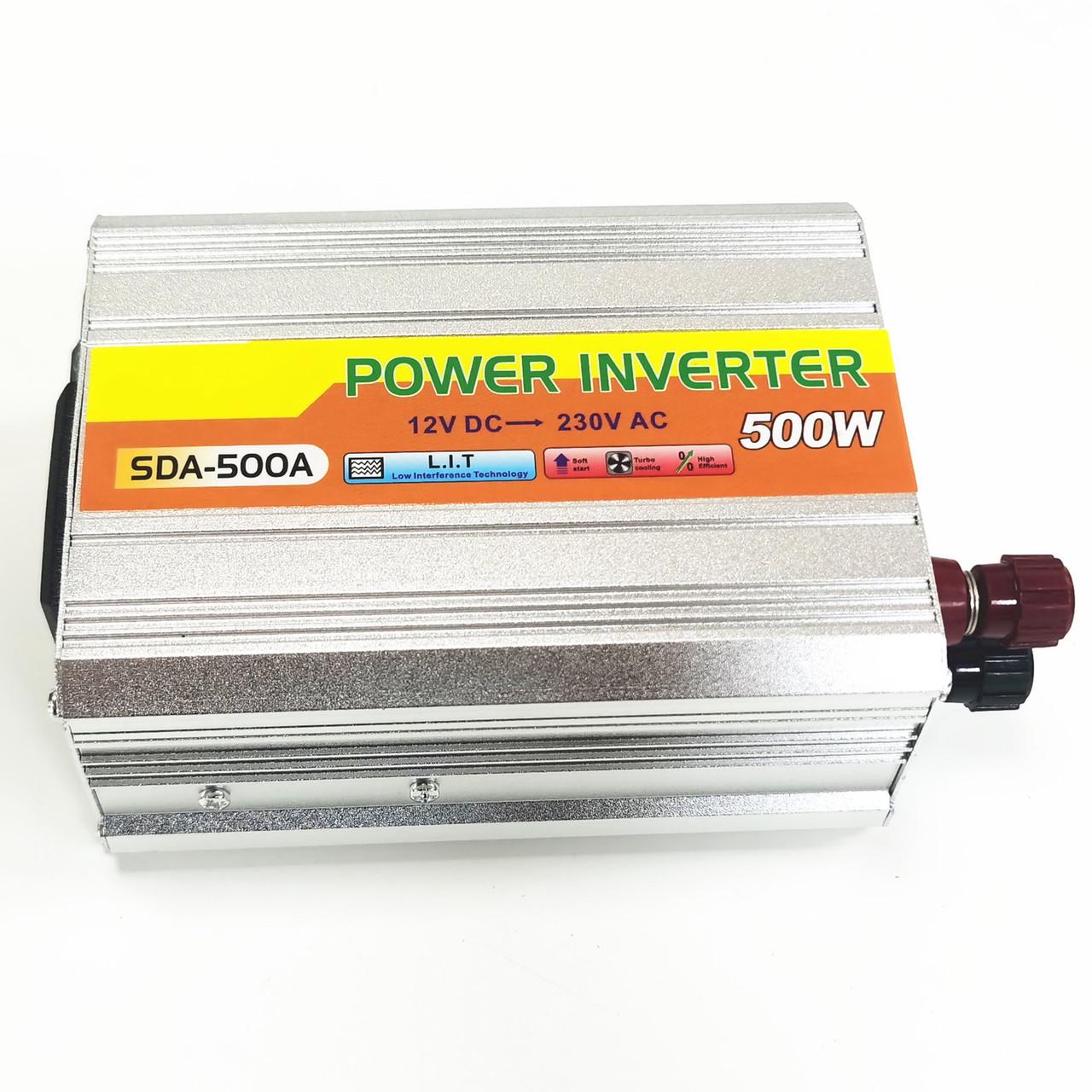 Інвертор SDA-500A з 12V на 220V 500W Silver (881010e) - фото 6