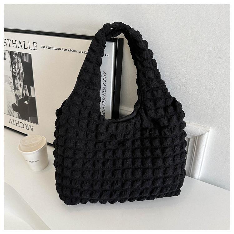 Женская сумка-тоут стеганая Черный (RN-309)