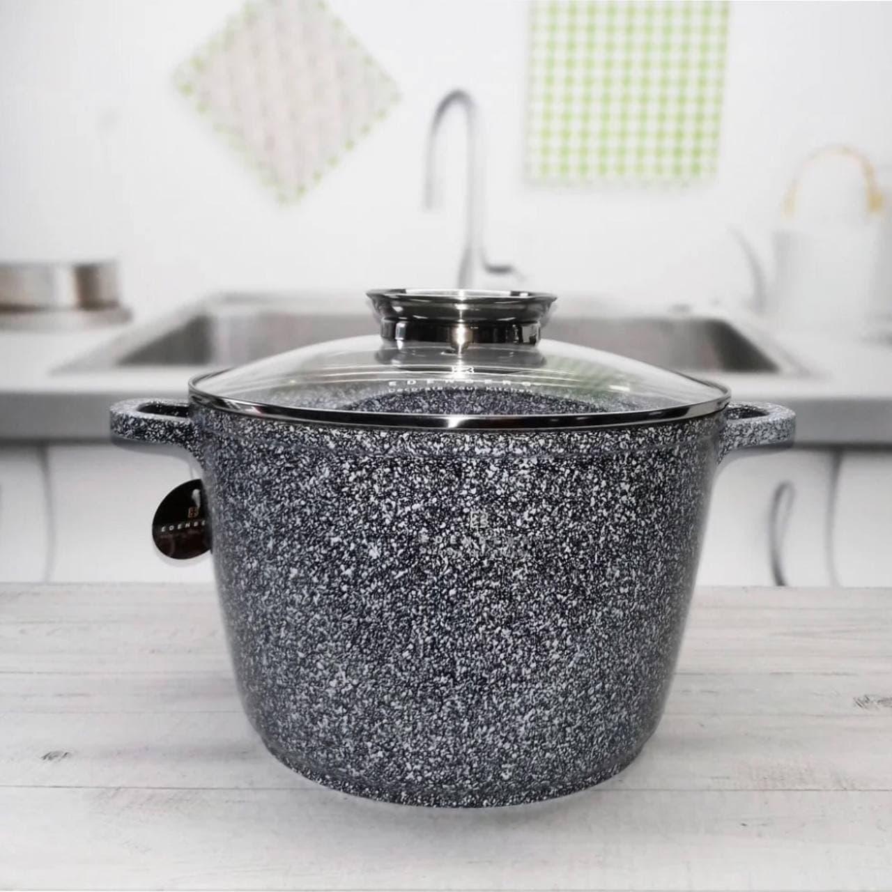 Кастрюля Edenberg с гранитным антипригарным покрытием 10,2 л 28 см (EB-8009) - фото 2 Кастрюля Edenberg с гранитным антипригарным покрытием 10,2 л 28 см (EB-8009) - фото 2