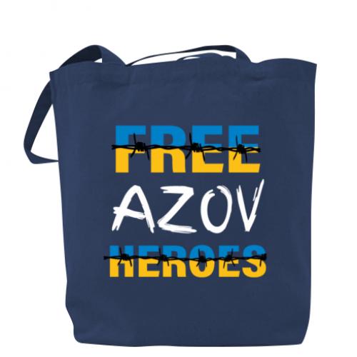 Шоппер Free Azov Heroes 37x41 см Темно-синий (18039924-8-205255)
