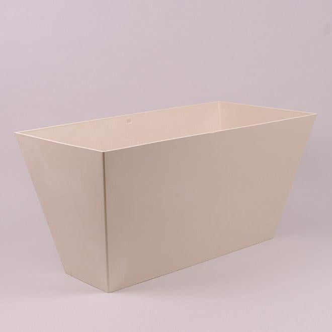 Горшок пластиковый Tubus Case Beton Effect Flora 60 см Кремовый (90871)
