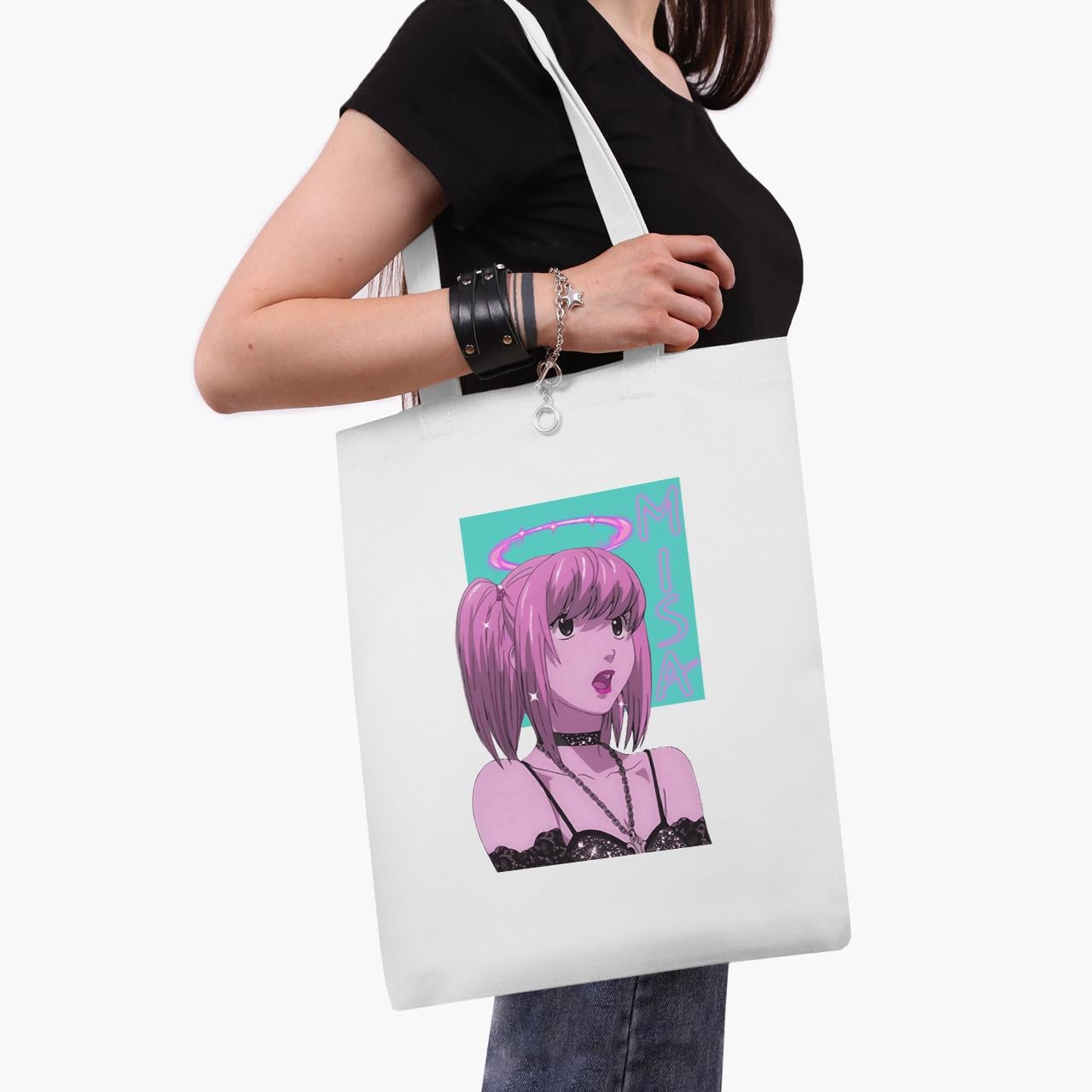 Эко сумка шоппер Misa Amane Death Note 41x35 см Белый (9227-2827-WT1)