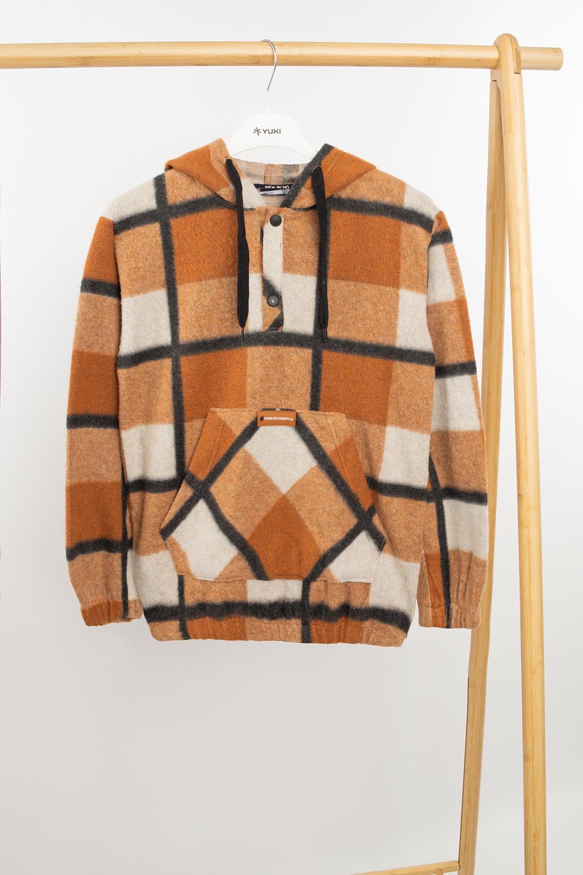 Худи для мальчика ЦБ-00231520 158 см Коричневый (28575617)