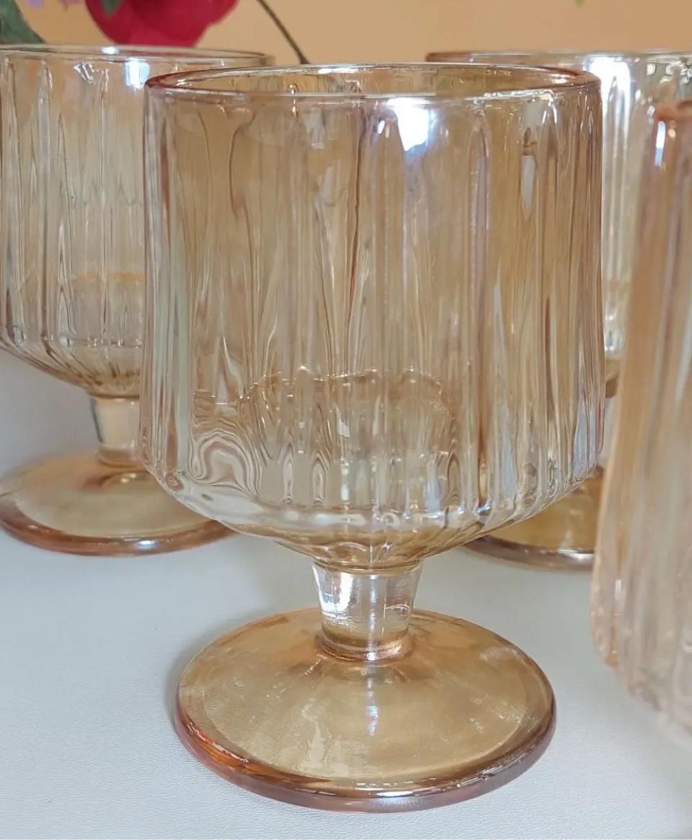 Набір гранених келихів Янтарний Дюк 6 шт. 220 мл (21-102-538) - фото 6