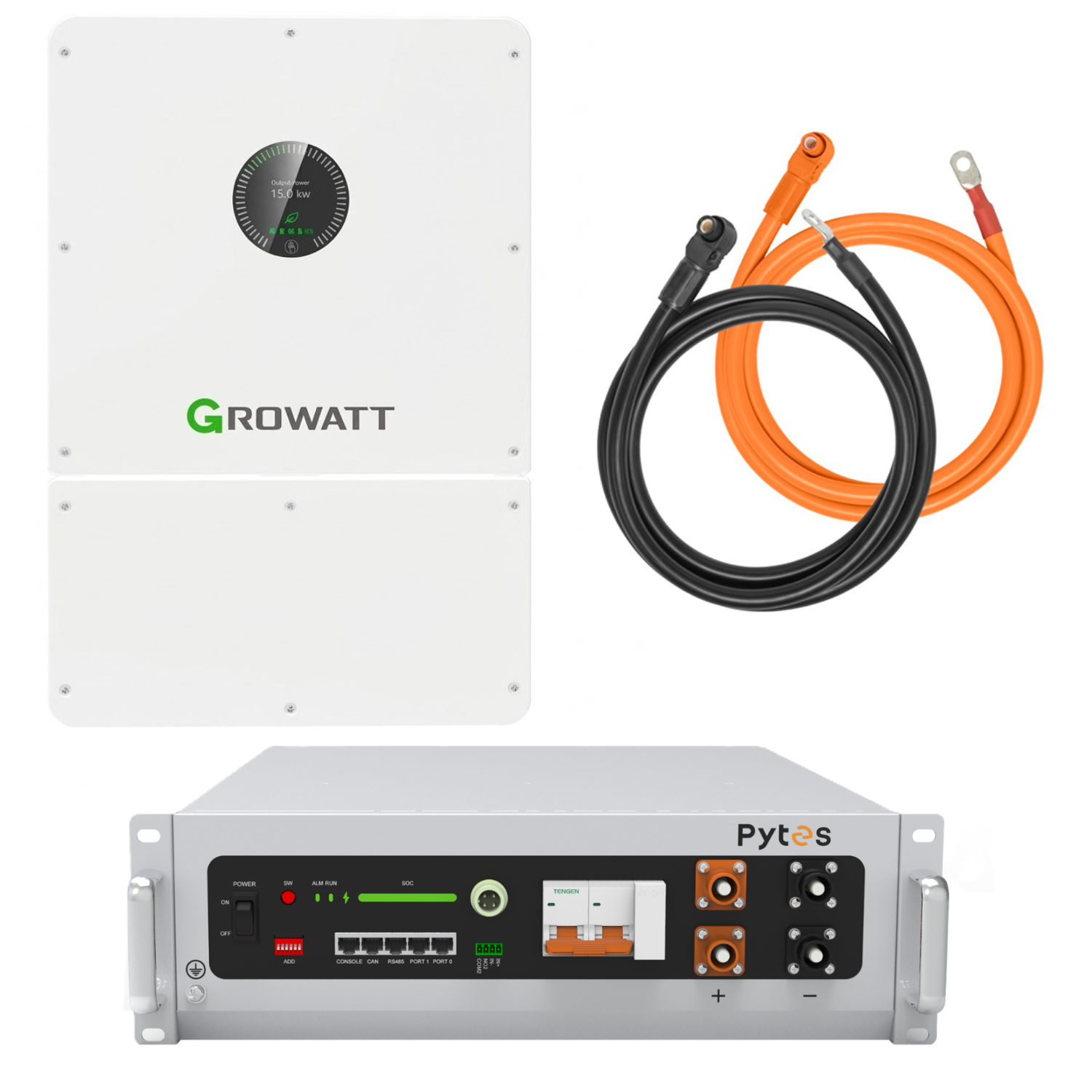 Комплект автономного енергопостачання Growatt WIT 20K-HU 20 кВт та Pytes V5°α Plus H+ 5,12 кВт/год LiFePO4