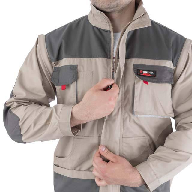Куртка рабочая Intertool SP-3033 100 % хлопок плотность 180 г/м2 L 2в1 Beige/Brown (129952) - фото 9 Куртка рабочая Intertool SP-3033 100 % хлопок плотность 180 г/м2 L 2в1 Beige/Brown (129952) - фото 9