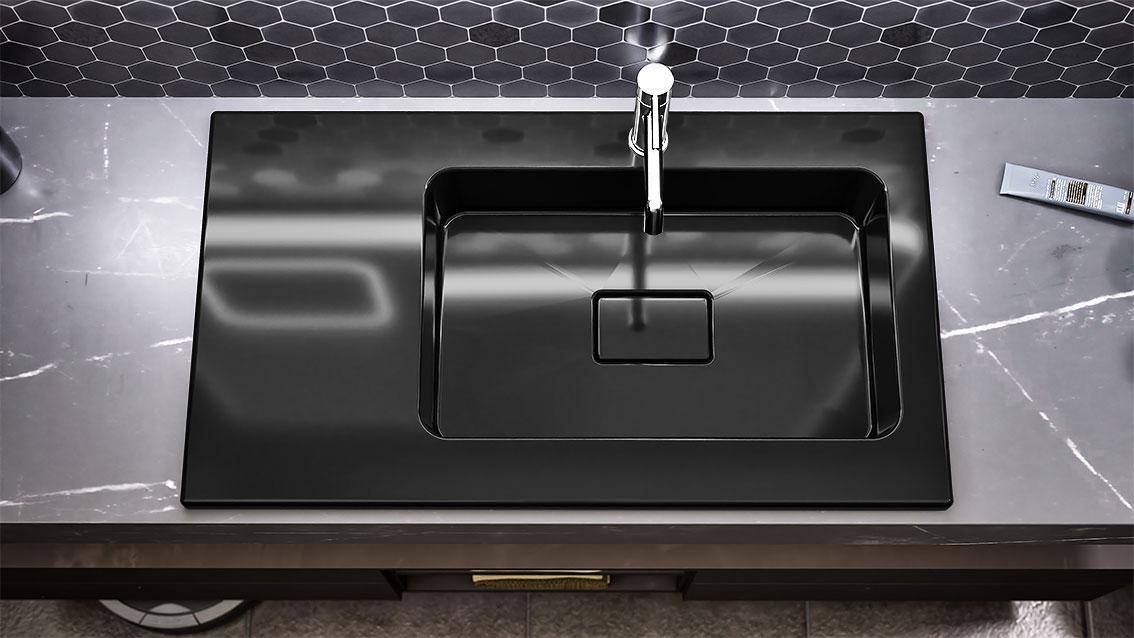 Умивальник накладний Status Vega Low 80 L Black (686) - фото 13