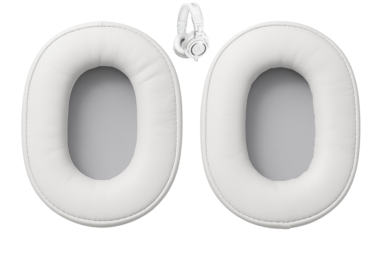 Амбушюры для наушников для Audio-Technica ATH M20x/M30/M30x/M40x/M50/M50x/SX1 Белый (2703086499) - фото 2 Амбушюры для наушников для Audio-Technica ATH M20x/M30/M30x/M40x/M50/M50x/SX1 Белый (2703086499) - фото 2