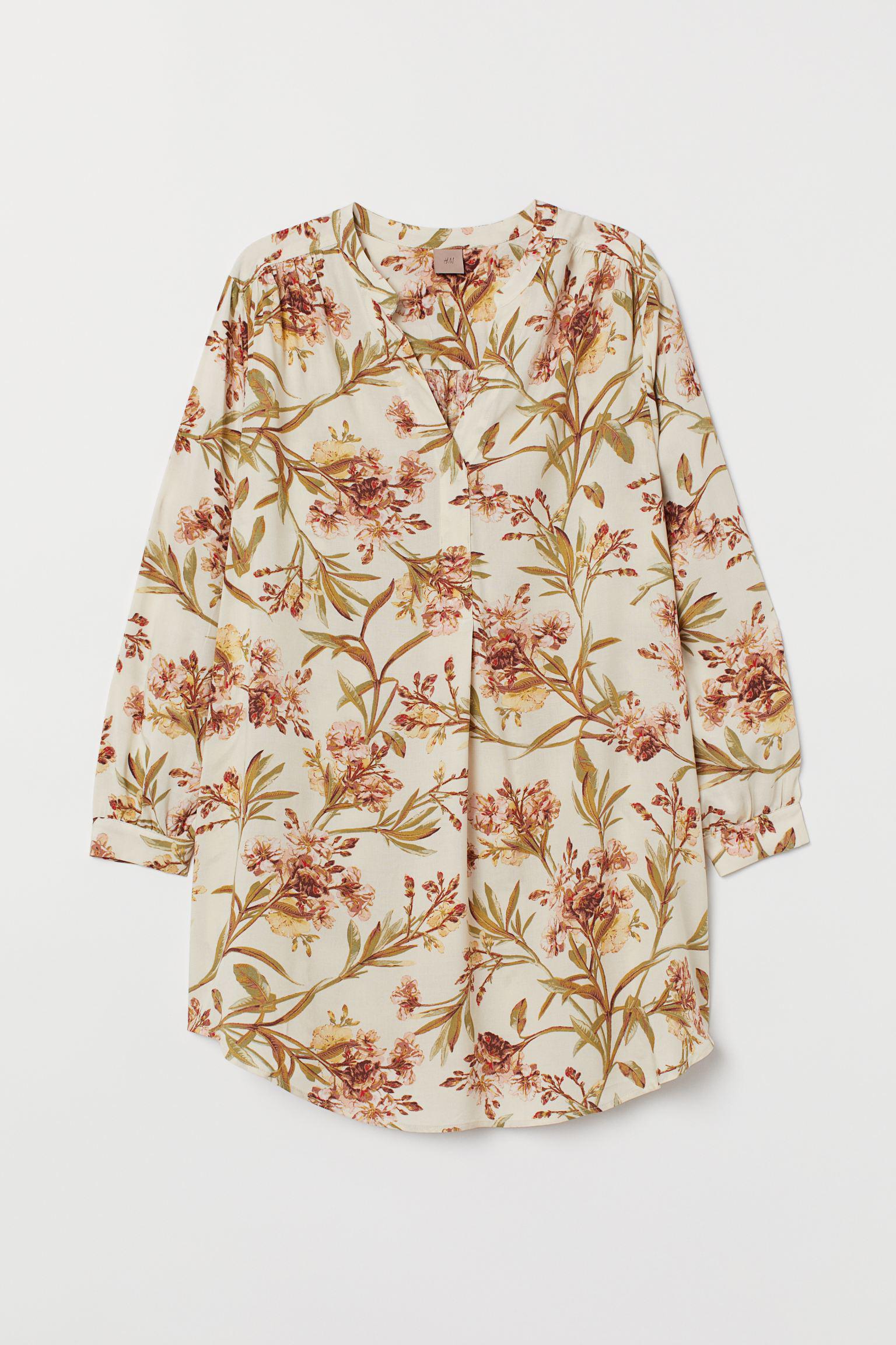 Сукня H&M Квіти L Світло-бежевий (20048122410)