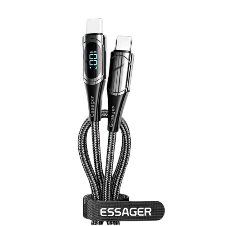 Кабель Essager Power Display Type-C - Type-C 100W 1 м Black (230037)