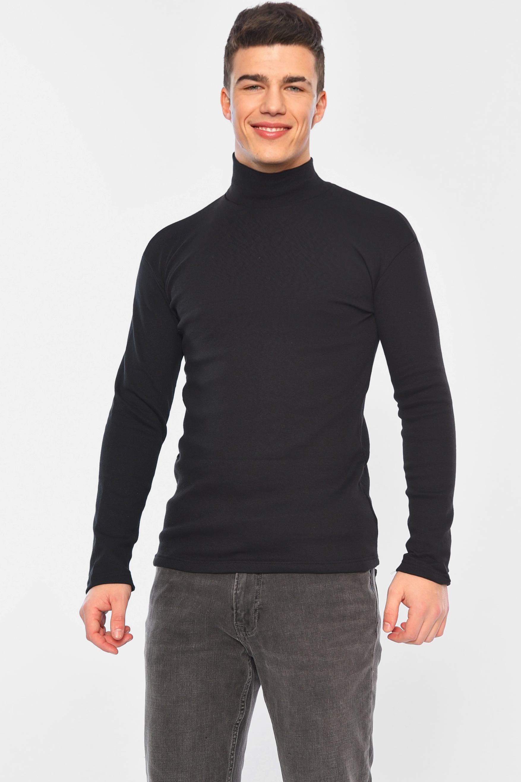 Гольф чоловічий на флісі M Чорний (194453) - фото 2 Гольф чоловічий на флісі M Чорний (194453) - фото 2