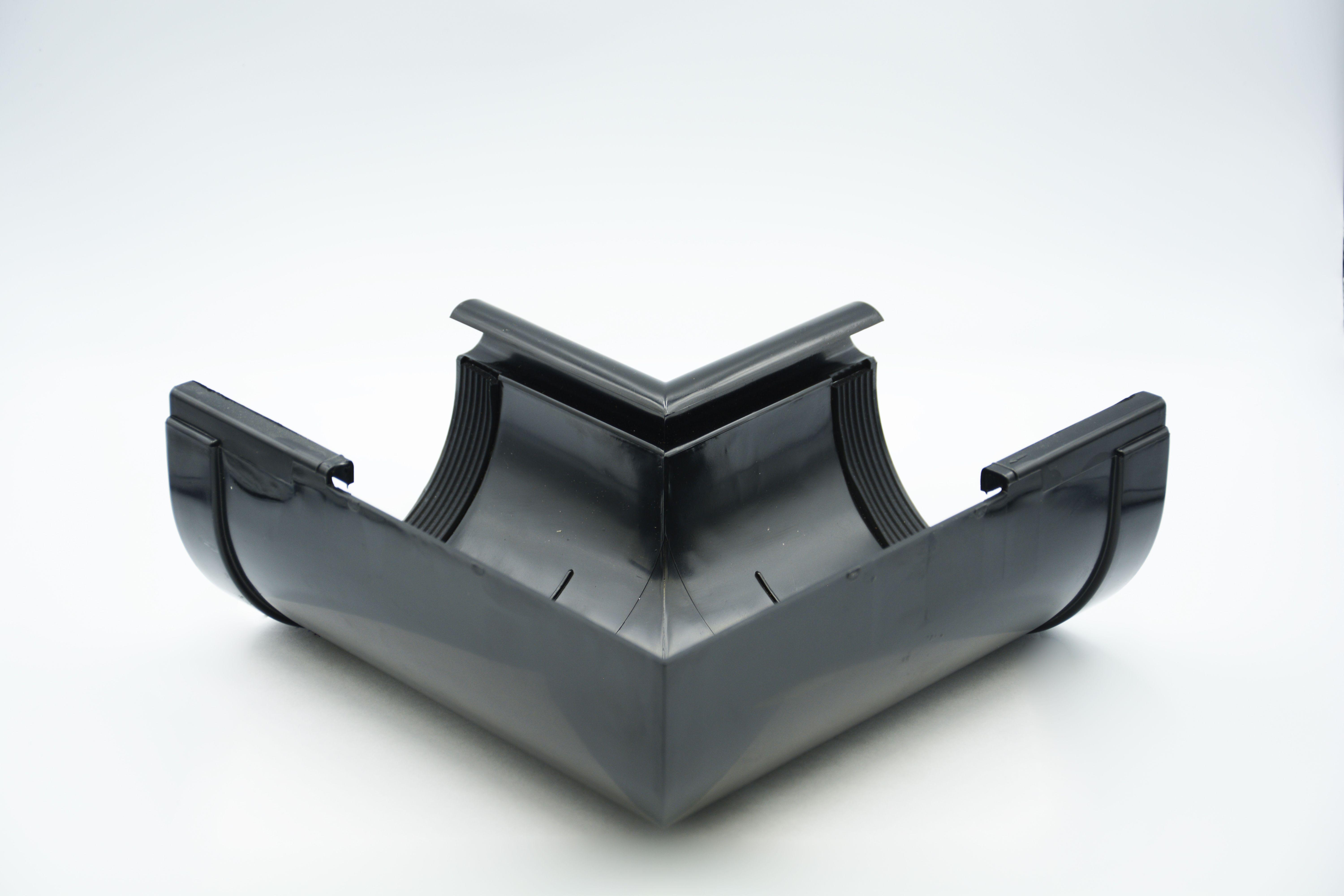 Угол желоба внутренний RAINWAY 90° D 130 мм Черный RAL 9005 (10.130.10.008.RW)