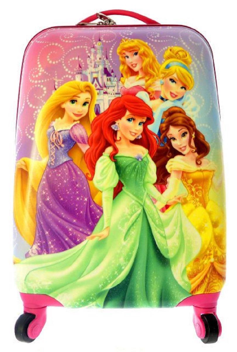 Чемодан детский пластиковый Принцесса 42 см 4 колеса (Bp048605)