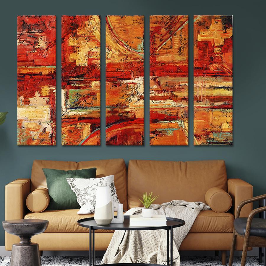 Модульна картина з 5 частин Сім'я Bastral Garechial Fight 132x80 см (3-51)