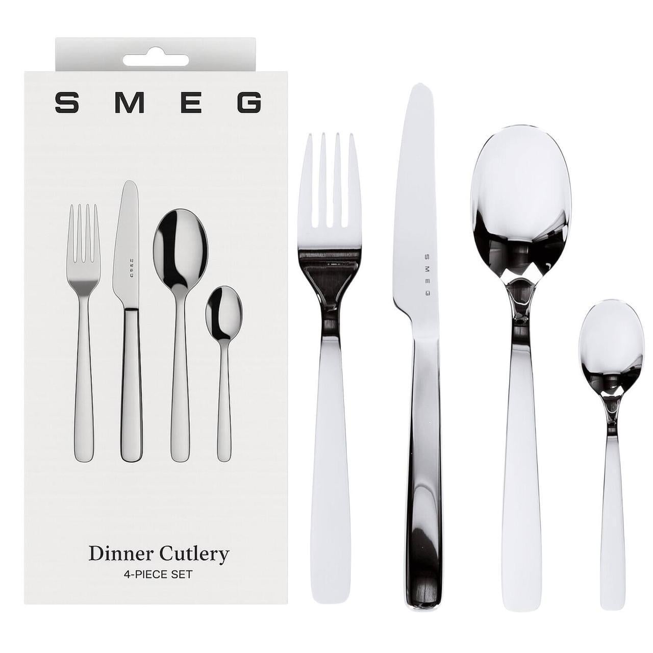 Столовые приборы SMEG Dinner Cutlery нержавеющая сталь 4 предмета