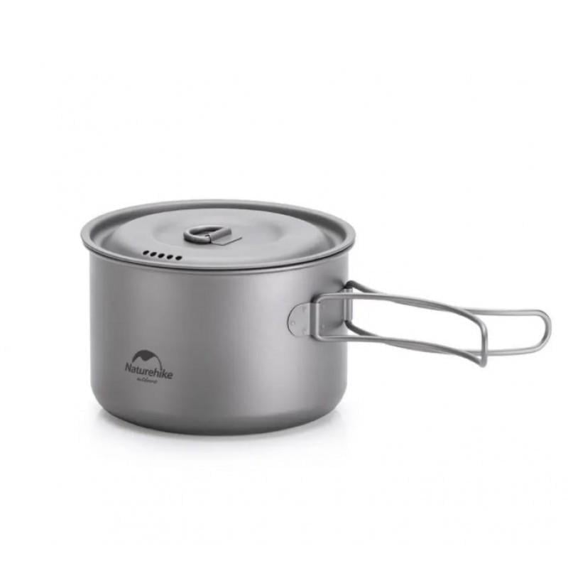 Котелок Naturehike NH18T202-B титановый 1300 мл Silver